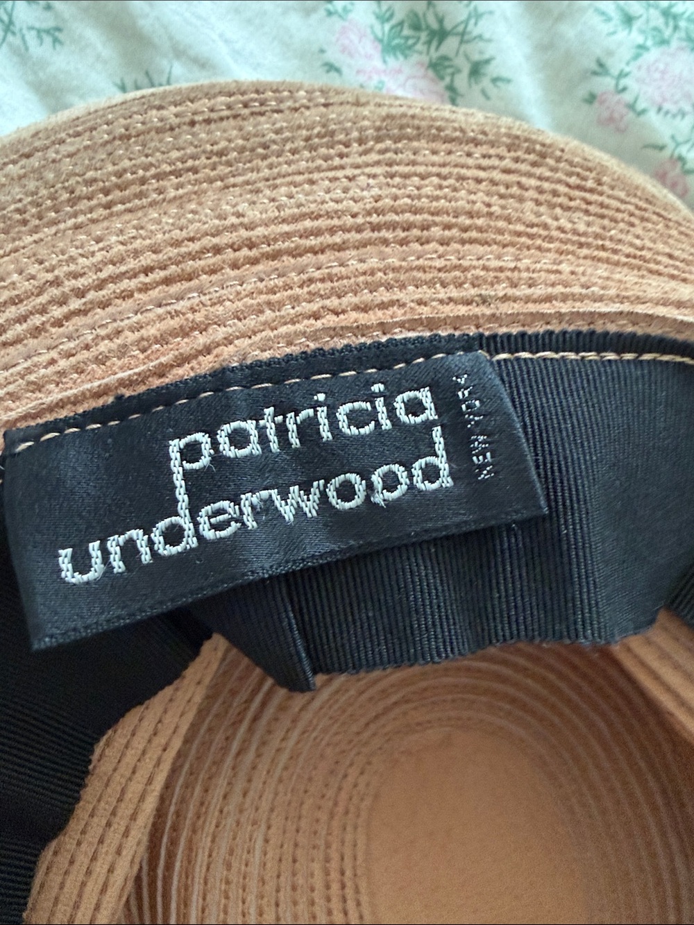 Patricia Underwood Wide Brim Straw Hat in Tan - Picture 2 of 11
